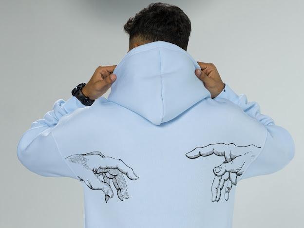Over Size Hoodie Sky blue