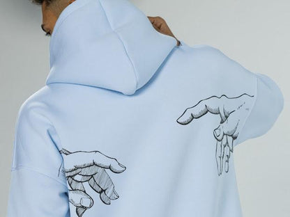 Over Size Hoodie Sky blue