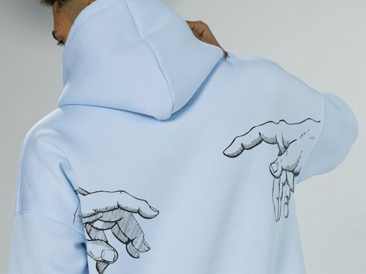Over Size Hoodie Sky blue