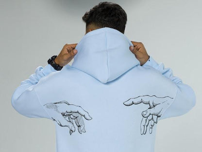 Over Size Hoodie Sky blue