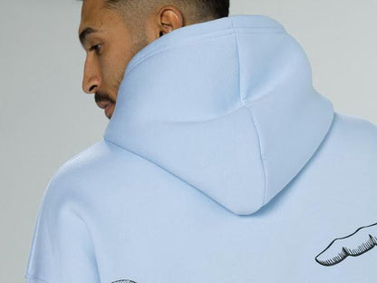 Over Size Hoodie Sky blue